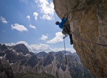 Putting up a new route in the Dolomites of East Tyrol