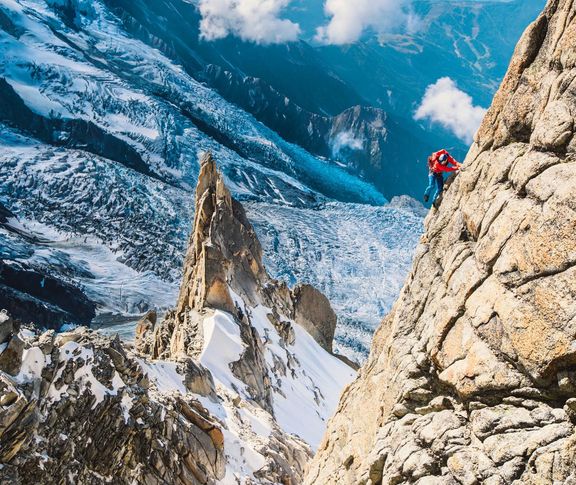 David Lama Climbing Chamonix, France 2016
